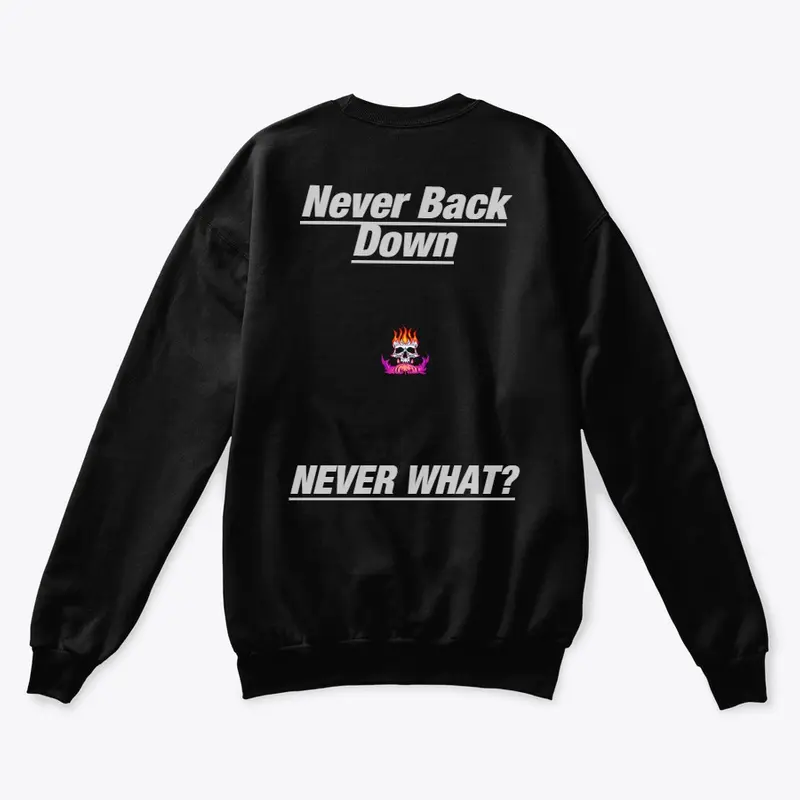 Never Back Down, NEVER WHAT?